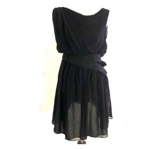 TOPSHOP | LBD Black Strappy Going Out Dress